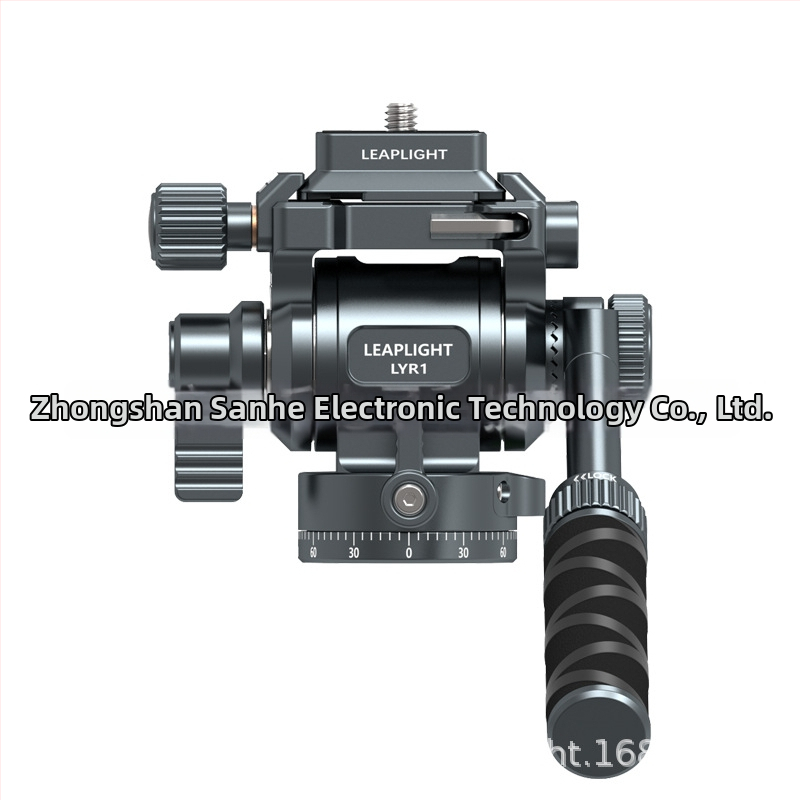 LEAPLIGHT panoramatická hydraulická hlava z hliníkovej zliatiny pre fotoaparáty a smartfóny, 360° vodorovné otáčanie, 145° zvislé, závit 1/4-palcový