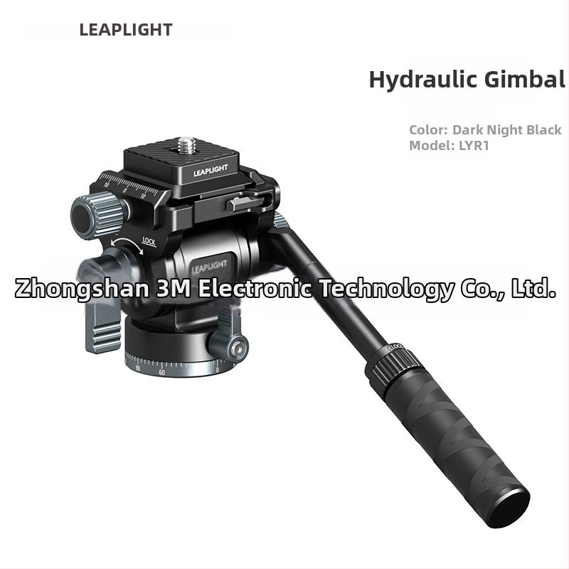 LEAPLIGHT panoramatická hydraulická hlava z hliníkovej zliatiny pre fotoaparáty a smartfóny, 360° vodorovné otáčanie, 145° zvislé, závit 1/4-palcový