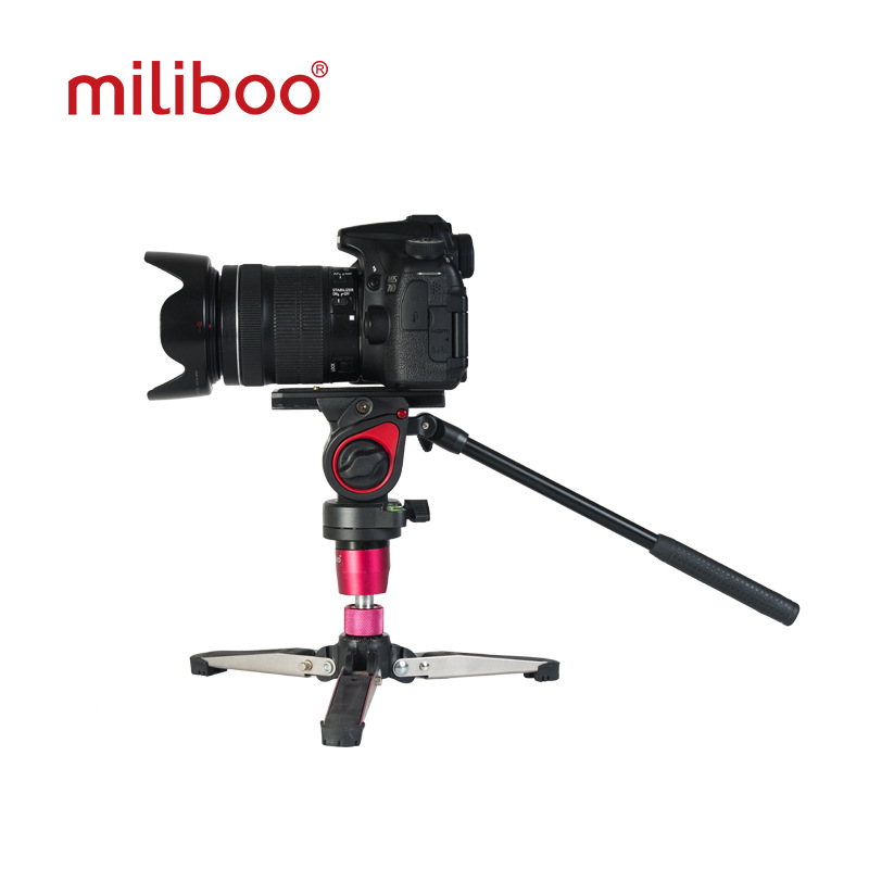 Monopod Mibo MQA pentru DSLR cu cap hidraulic, 4 secțiuni din aliaj de aluminiu, încărcare 2–5 kg, Placă de eliberare rapidă inclusă