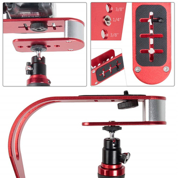 Ručni stabilizator za DSLR/DV kamere (metal, 0,9 kg) s 360° horizontalnom i vertikalnom rotacijom te univerzalnim 1/4-inch vijkom - TOMNEW