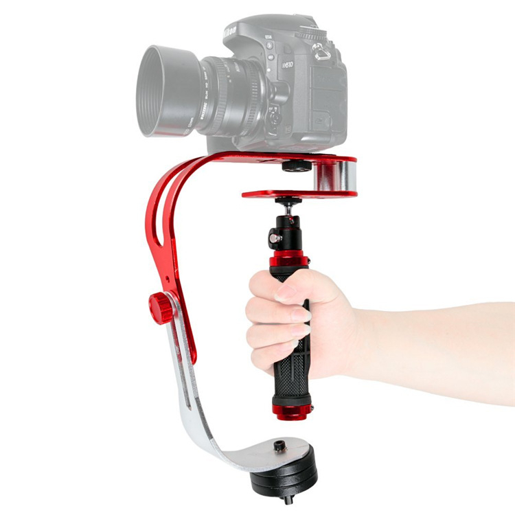 Ručni stabilizator za DSLR/DV kamere (metal, 0,9 kg) s 360° horizontalnom i vertikalnom rotacijom te univerzalnim 1/4-inch vijkom - TOMNEW