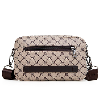 Muška PU crossbody torba s geometrijskim uzorkom, poliesterska podstava, proljeće 2024