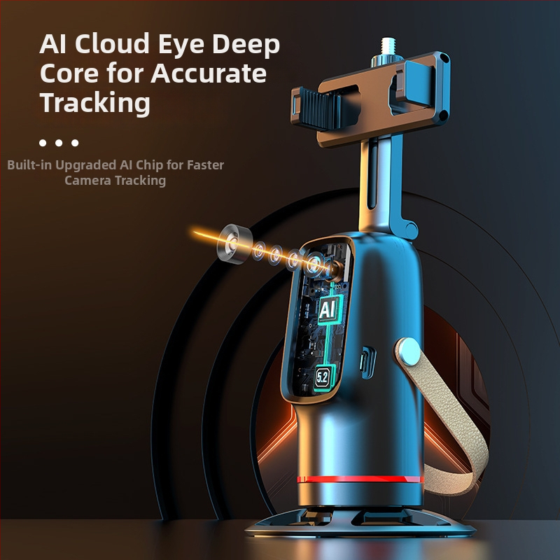 Gimbal pre telefón s AI rozpoznávaním tváre a sledovaním – 360° pan-tilt, kompatibilný so smartfónom, bez aplikácie