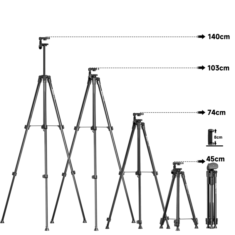 Tripod pre DSLR a smartfón, podlahový stojan, guľová hlava, 2 diely, hliník+ABS, rýchloupínacia doska (NP-3180/NP-3180S)