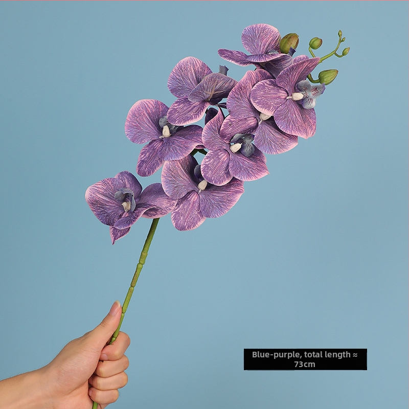 Phalaenopsis hodvábna orchída, jednoradová umelecká kvetina; materiál: hodvábna tkanina; odroda: Phalaenopsis; zručnosť: maľované, textúrované, reliéfne, vstrekované tvarovanie