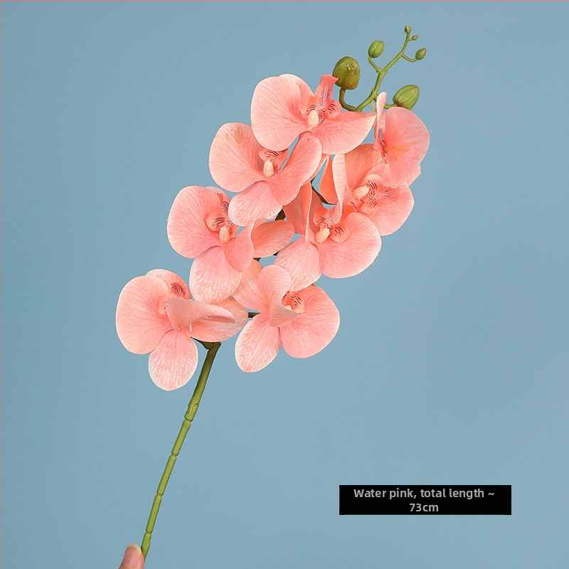 Phalaenopsis hodvábna orchída, jednoradová umelecká kvetina; materiál: hodvábna tkanina; odroda: Phalaenopsis; zručnosť: maľované, textúrované, reliéfne, vstrekované tvarovanie