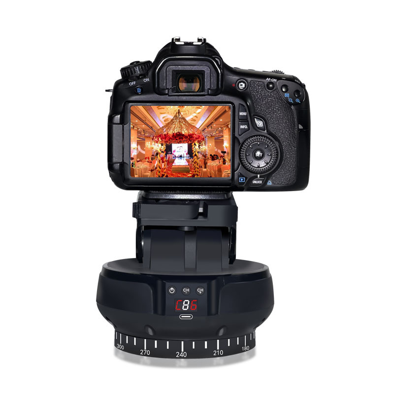 YT1200 Ηλεκτρικός σταθεριοποιητής με 360° παν και κλίση, απομακρυσμένος έλεγχος, διπλής άξονας σταθεροποιητής για κινητά τηλέφωνα και κάμερες, 9 ταχύτητες περιστροφής