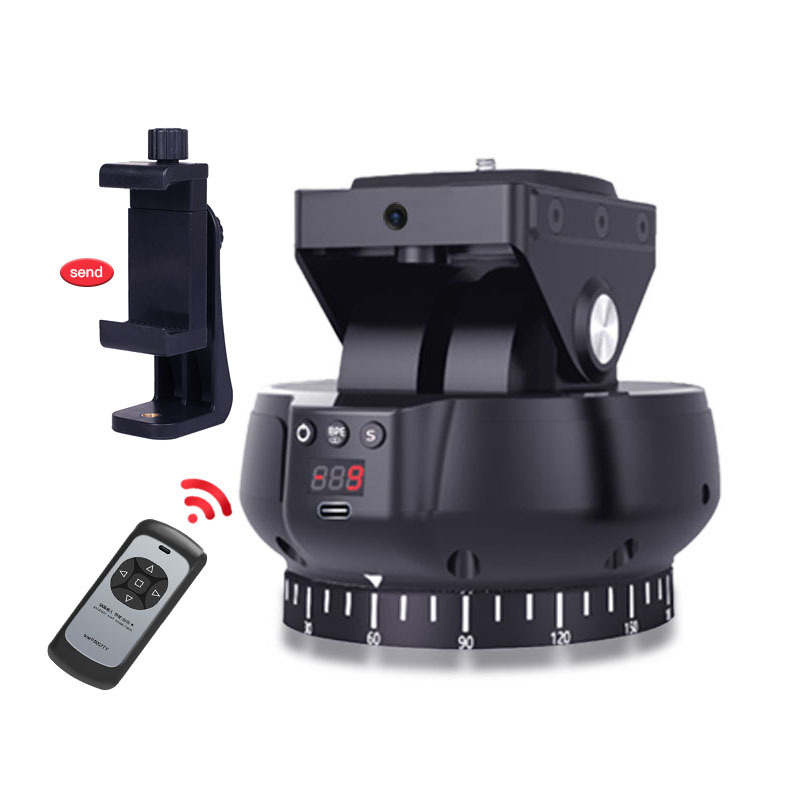 YT1200 Γυροσκοπικός σταθεποιητής κινητού με παρακολούθηση προσώπου, 360° οριζόντια περιστροφή / ±35° κάθετη κλίση, διπλής άξονας σταθεροποίηση, τηλεχειριστήριο — για smartphone, κάμερα, SLR, GoPro