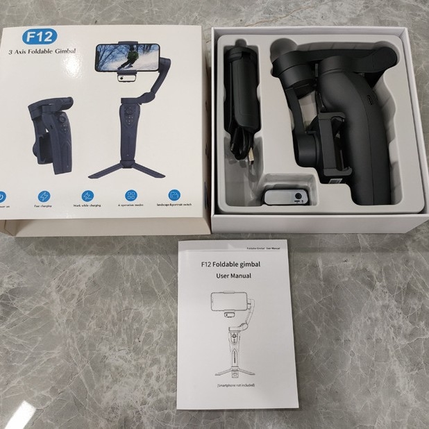 3‑osični gimbal za pametni telefon, sklopiv, bežični, ručni stabilizator s praćenjem lica