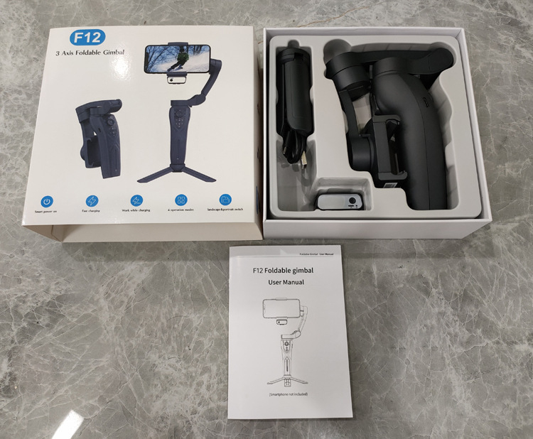 3‑osični gimbal za pametni telefon, sklopiv, bežični, ručni stabilizator s praćenjem lica