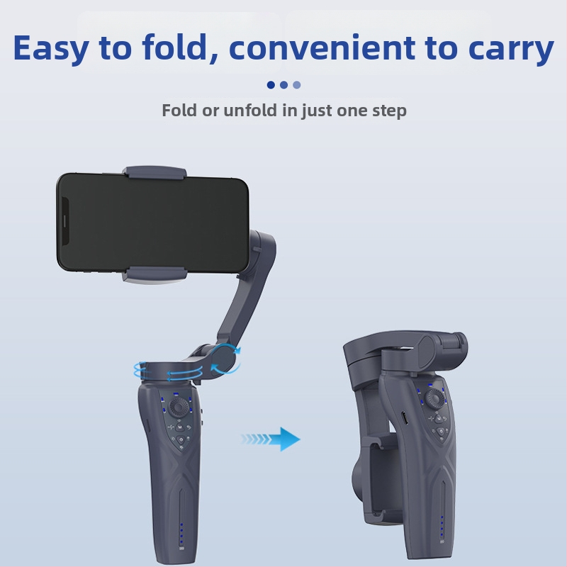 3‑osý gimbal pre smartphone, skladací, bezdrôtový, ručný stabilizátor s rozpoznávaním tváre