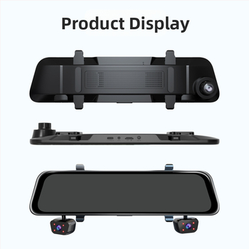 4 kanalų galinio vaizdo veidrodžio vaizdo registratorius, 170° platus kampas, 1080p, WIFI, kilpinis įrašymas su parkavimu ir judesio aptikimu