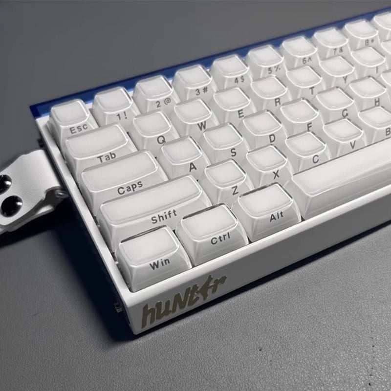 Kristalni Jelly keycap za numeričku tipkovnicu s bočnim graviranjem srca, RGB osvjetljenje, Type-C priključak, zeleni mehanički prekidač s osi