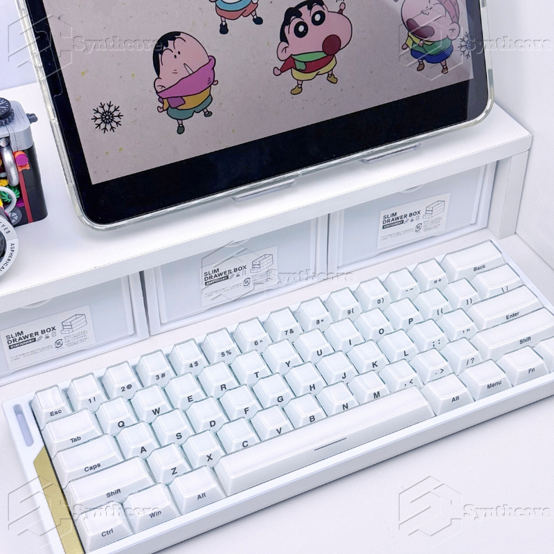 Kristalni Jelly keycap za numeričku tipkovnicu s bočnim graviranjem srca, RGB osvjetljenje, Type-C priključak, zeleni mehanički prekidač s osi