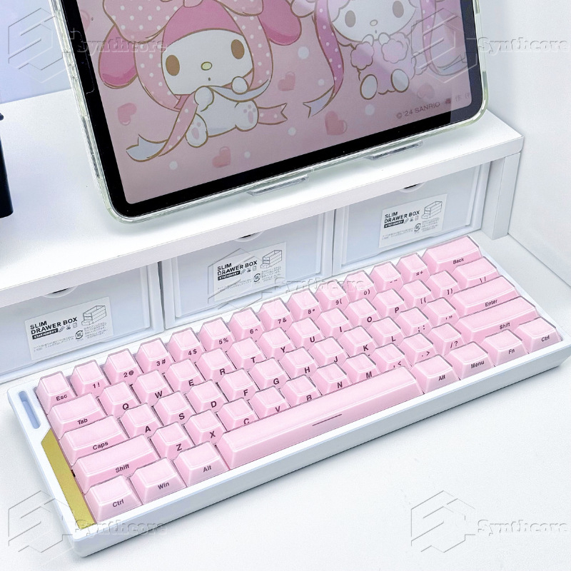 Kristalni Jelly keycap za numeričku tipkovnicu s bočnim graviranjem srca, RGB osvjetljenje, Type-C priključak, zeleni mehanički prekidač s osi