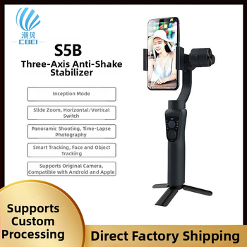 S5B Ručný stabilizátor pre mobilné telefóny, trojosový gimbal s antišokom, rozpoznávanie tváre, 360° horizontálne / 90° vertikálne otáčanie