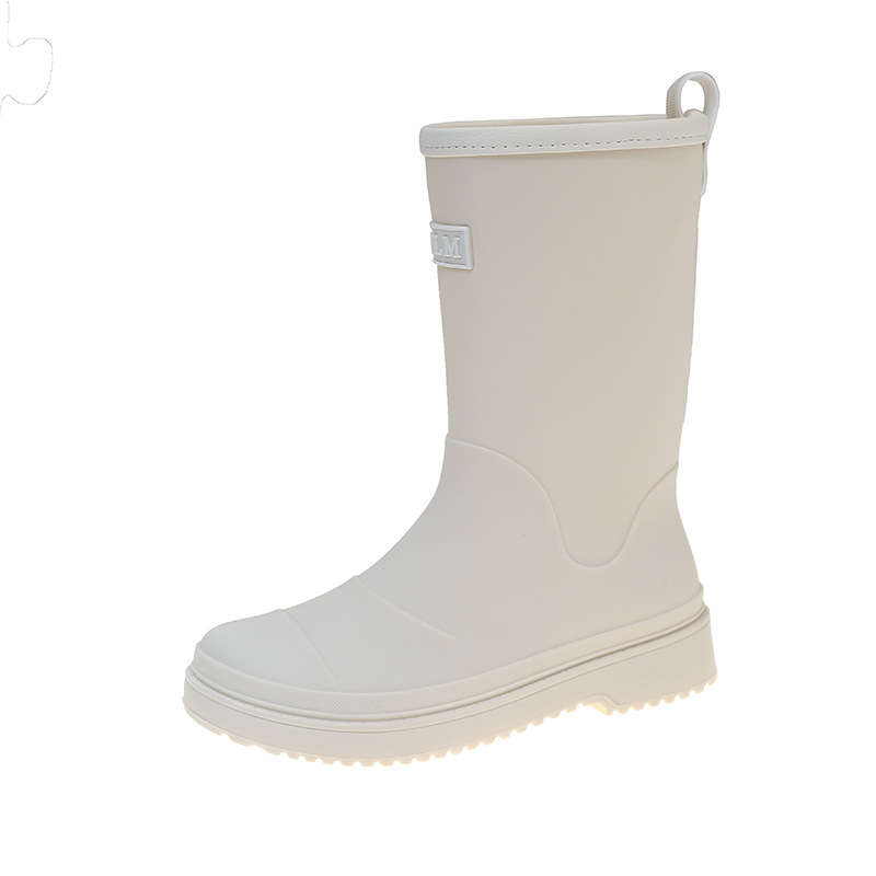 Ženske kišne čizme, PVC gornji dio, srednja visina čizme, niski pet 1–3 cm, sve sezone, podrijetlo Guangdong Jieyang