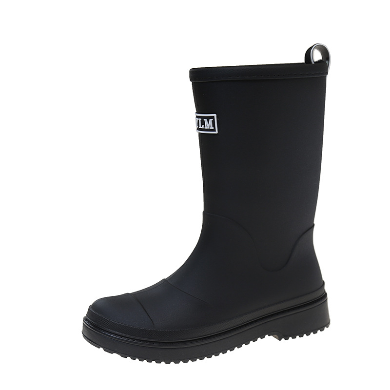 Ženske kišne čizme, PVC gornji dio, srednja visina čizme, niski pet 1–3 cm, sve sezone, podrijetlo Guangdong Jieyang