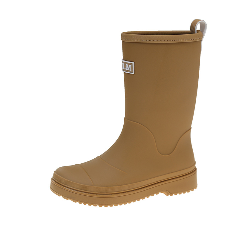 Ženske kišne čizme, PVC gornji dio, srednja visina čizme, niski pet 1–3 cm, sve sezone, podrijetlo Guangdong Jieyang