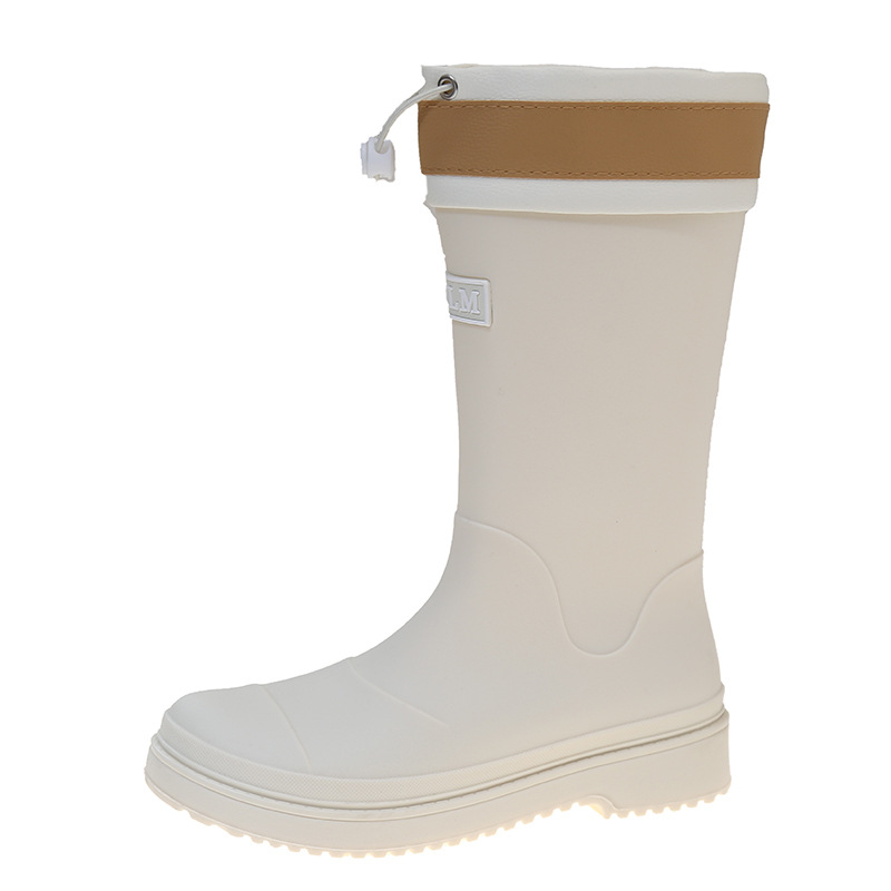 Ženske kišne čizme, PVC gornji dio, srednja visina čizme, niski pet 1–3 cm, sve sezone, podrijetlo Guangdong Jieyang