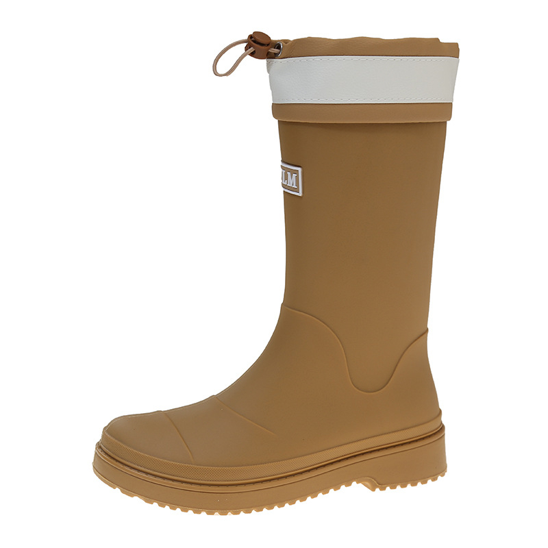 Ženske kišne čizme, PVC gornji dio, srednja visina čizme, niski pet 1–3 cm, sve sezone, podrijetlo Guangdong Jieyang