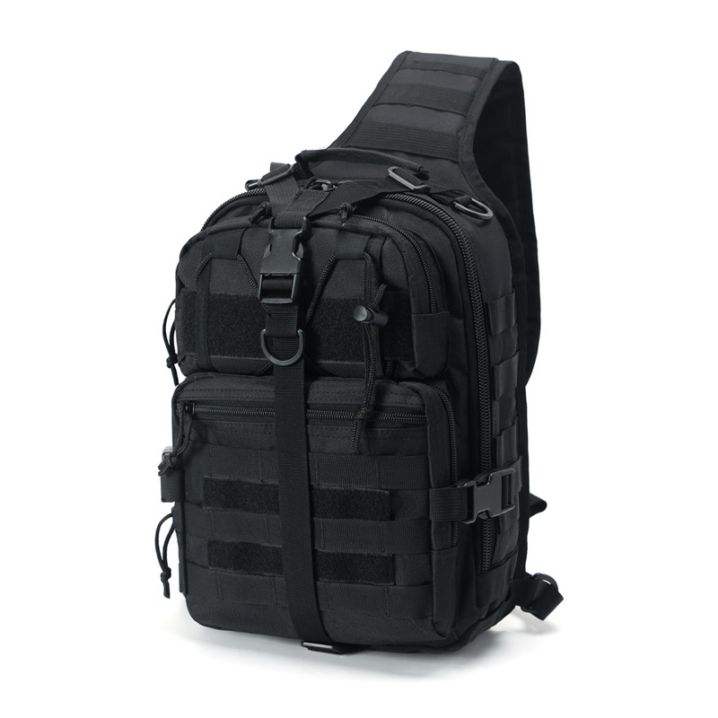 Taktička crossbody torba za fotografiju na otvorenom, velika torba za prsa, maskirni uzorak, vodootporna Oxford tkanina.