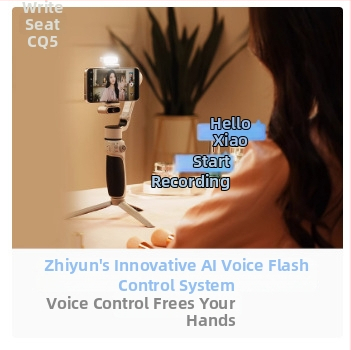 Zhiyun CQ5 σταθεροποιητής gimbal για smartphone με φωνητικό έλεγχο, χειρός τριών αξόνων, πτυσσόμενος με επέκταση (160° οριζόντια, 160° κατακόρυφα, αλουμινένιο κράμα)