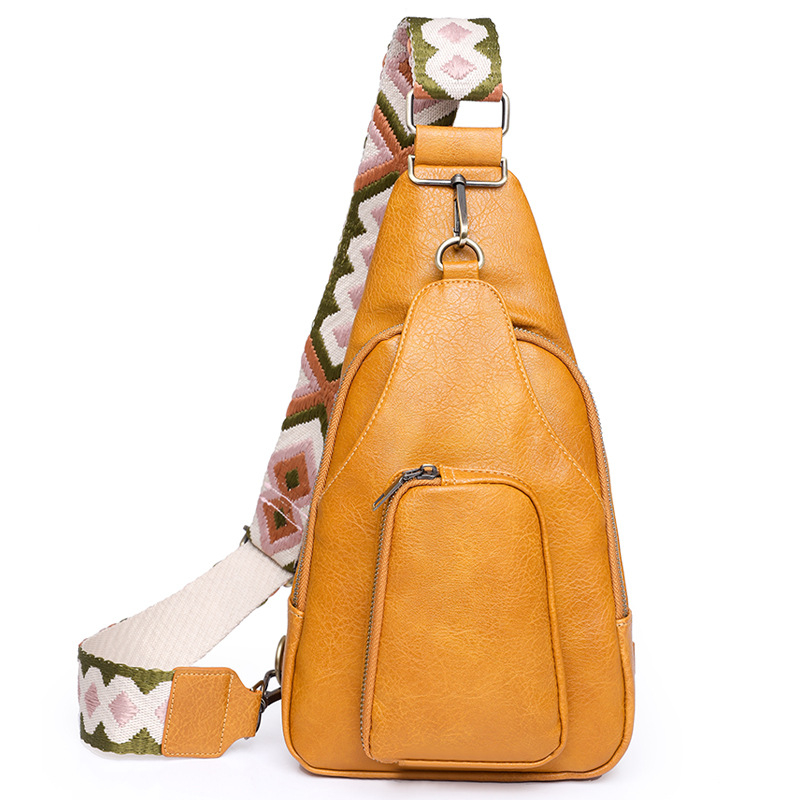 PU crossbody torba — retro stil Europe i Amerike — ljeto 2023, podstava od poliestera, zatvaranje zatvaračem, unutarnja džep sa zatvaračem