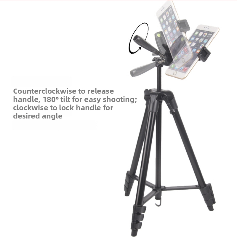 Stojan na fotoaparát a telefón, 4 diely, hliníková zliatina a plast, 3D gimbal, doska na rýchle uvoľnenie, nosnosť 2 kg