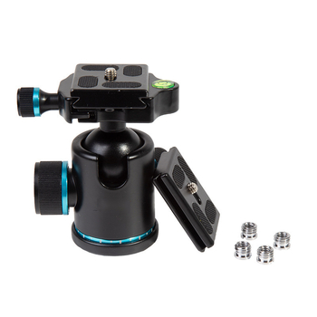 Κεφαλή τρίποδου pan-tilt, αλουμινενιο κράμα, 360° οριζόντια περιστροφή, 90° κάθετη περιστροφή, ελαφριά 0,332 kg, συμβατό με SLR και κινητά τηλέφωνα