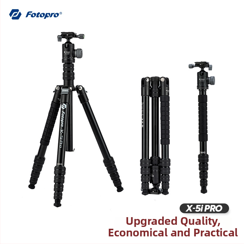 Fotopro X5I PRO hlinírový statív s hydraulickou hlavou, 5 sekcií, nosnosť 6–10 kg, platňa s rýchlym uvoľnením