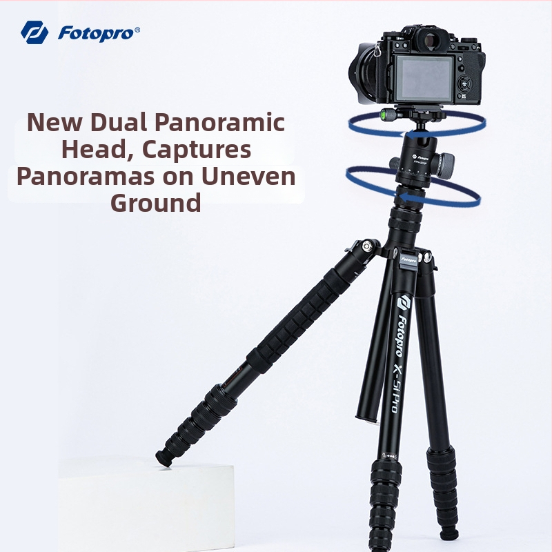 Fotopro X5I PRO hlinírový statív s hydraulickou hlavou, 5 sekcií, nosnosť 6–10 kg, platňa s rýchlym uvoľnením
