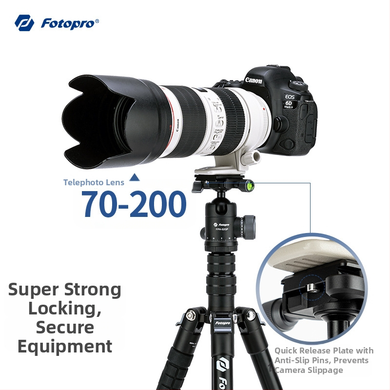 Fotopro X5I PRO hlinírový statív s hydraulickou hlavou, 5 sekcií, nosnosť 6–10 kg, platňa s rýchlym uvoľnením