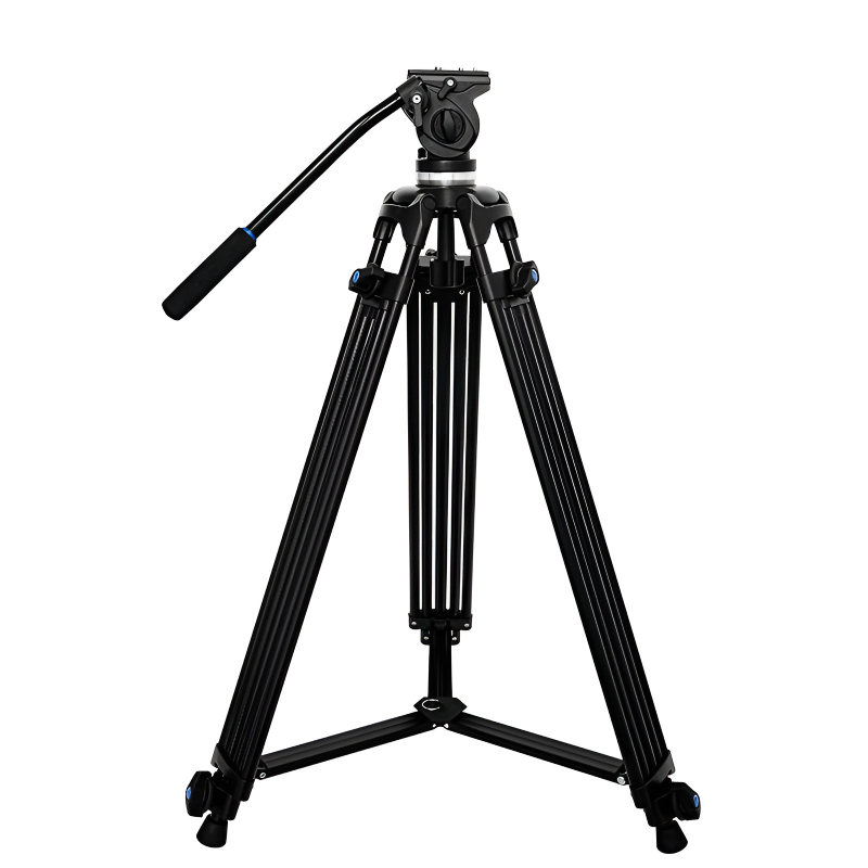 Τριπόδος φωτογραφίας Jiawei JW1850 με υδραυλική κεφαλή, κράμα αλουμινίου, 3 ενότητες, πλάκα γρήγορης απελευθέρωσης, ικανότητα φόρτωσης 6–10 kg