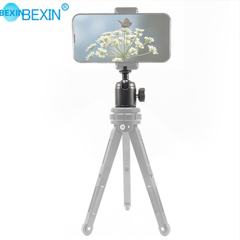 Kovový otáčavý univerzálny držiak na smartfón pre živé vysielanie – mini guľový gimbal pan/tilt (hliník, 360° pan/tilt, 56 g)