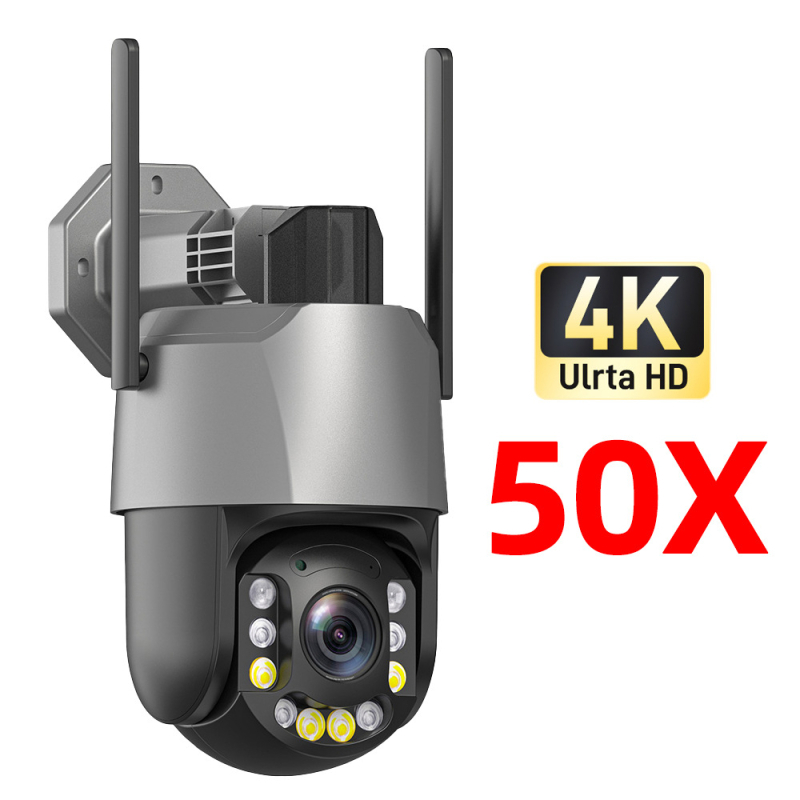 Vezeték nélküli kültéri WiFi-kamera - éjszakai látás 0,01 lux, kültéri használat, 12V tápegység, SNR >46 dB