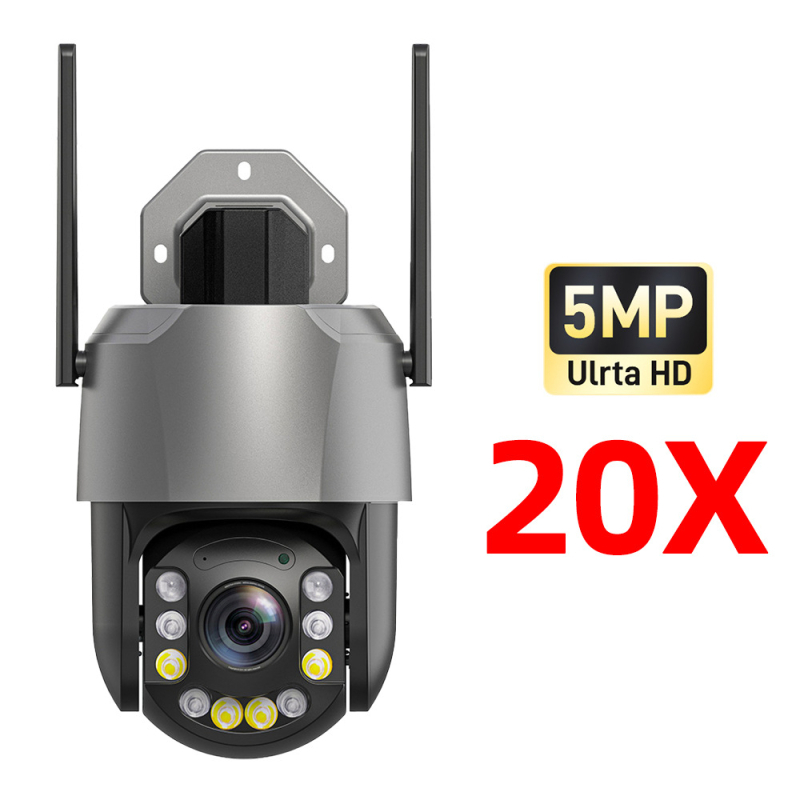 Vezeték nélküli kültéri WiFi-kamera - éjszakai látás 0,01 lux, kültéri használat, 12V tápegység, SNR >46 dB