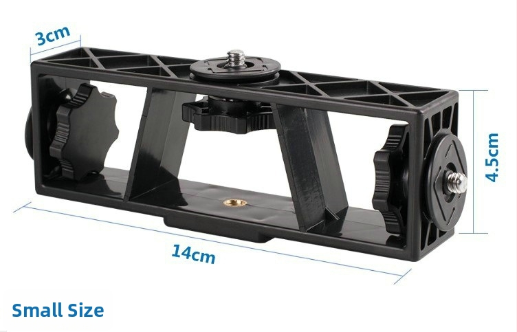 Trojpozíčný rámový držiak pre živé vysielanie a fotografovanie mobilom, 1/4-palcový závit, plastová konštrukcia, hmotnosť 180 g, značka Axx
