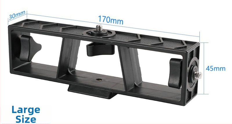 Trojpozíčný rámový držiak pre živé vysielanie a fotografovanie mobilom, 1/4-palcový závit, plastová konštrukcia, hmotnosť 180 g, značka Axx