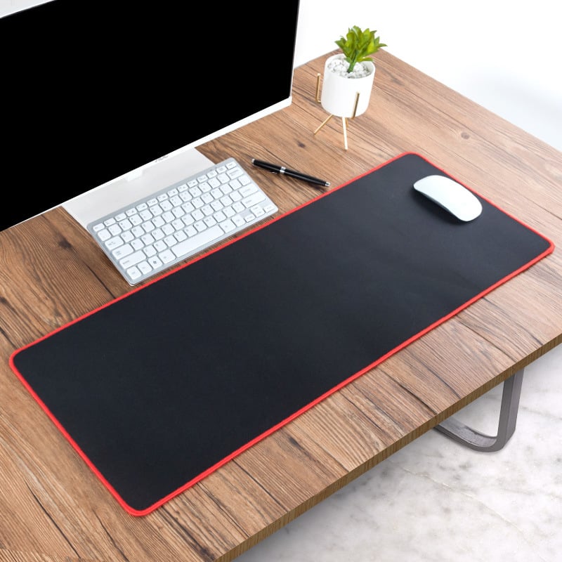 Pad ποντικιού για γραφείο με επιφάνεια από ρητίνη, μονόπλευρος, αντιολισθητικός, ραφή, εκτύπωση λογότυπου