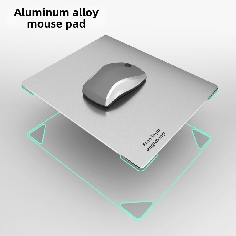 MP200 Aluminijska legura stolna podloga, jednostranična, protuklizna, graviranje logotipa, prilagodljiva za igre i ured