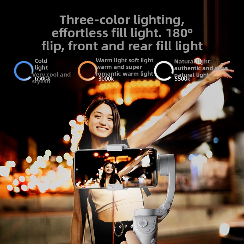 Pārvadājamais 3-asi gimbāla stabilizators telefonam ar sejas sekošanu, Bluetooth, ar tālvadības pulti iekļautu, Modelis M01