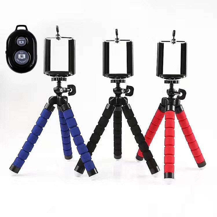 Trepied flexibil pentru cameră și telefon – suport flexibil, material PP + burete + foaie de fier, compatibil general, potrivit pentru călătorii, suport pentru personalizare