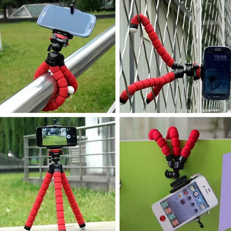 Trepied flexibil pentru cameră și telefon – suport flexibil, material PP + burete + foaie de fier, compatibil general, potrivit pentru călătorii, suport pentru personalizare