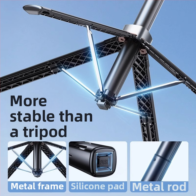 Držiak na telefón s teleprompterom a stojanom na vonkajší vlog — zliatina, Bluetooth, diaľkové ovládanie, univerzálny