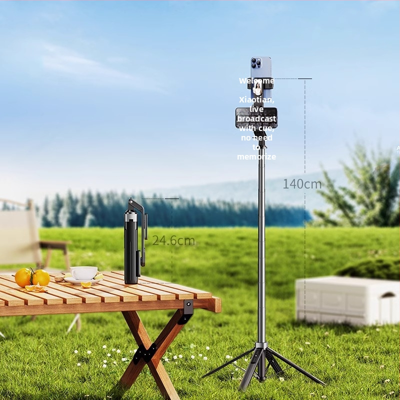 Držiak na telefón s teleprompterom a stojanom na vonkajší vlog — zliatina, Bluetooth, diaľkové ovládanie, univerzálny