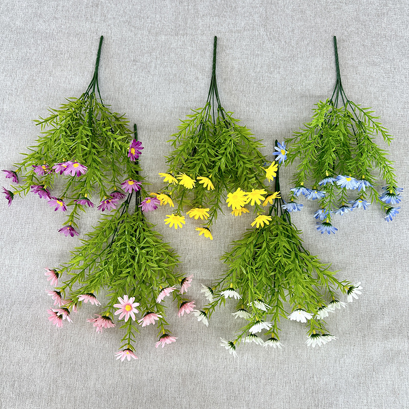 Buket od umjetnih svilenih cvjetova Daisy, marke Longyu Craft Flower, pogodan za vjenčanja i rekvizite za fotografiju