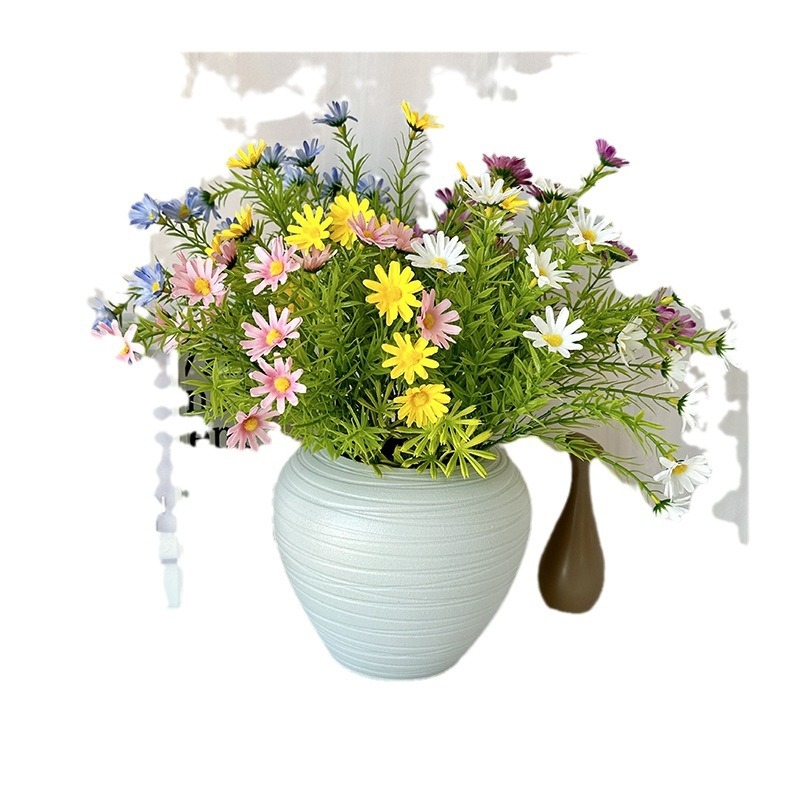 Buket od umjetnih svilenih cvjetova Daisy, marke Longyu Craft Flower, pogodan za vjenčanja i rekvizite za fotografiju
