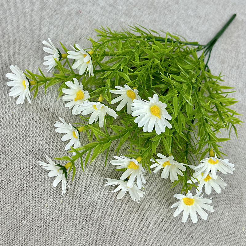 Buket od umjetnih svilenih cvjetova Daisy, marke Longyu Craft Flower, pogodan za vjenčanja i rekvizite za fotografiju