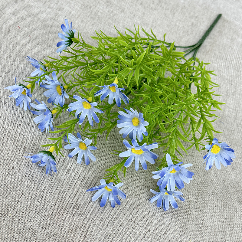 Buket od umjetnih svilenih cvjetova Daisy, marke Longyu Craft Flower, pogodan za vjenčanja i rekvizite za fotografiju